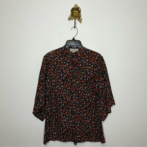 Vintage Saks Fifth Ave Floral Blouse 12